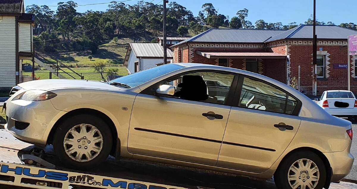 Busted: A Werribee woman's car has been impounded after she was clocked driving at 169km/h at Beaufort. Photo: Victoria Police. 