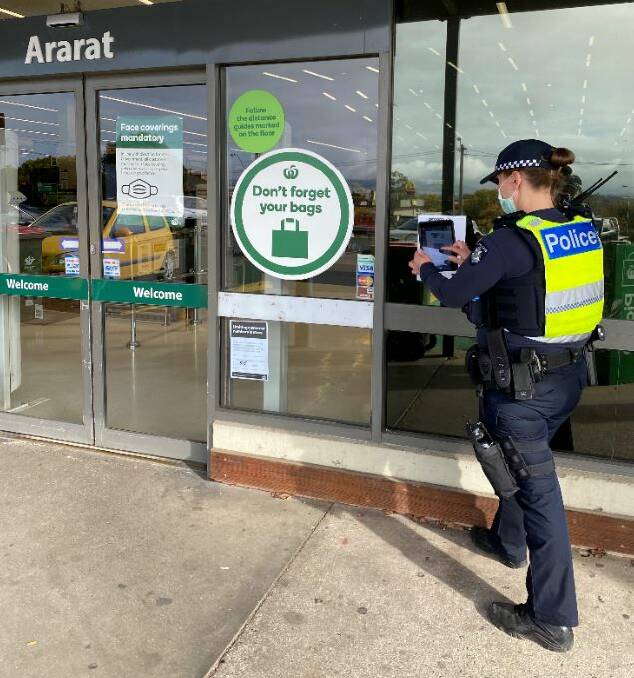 CHECKING IN: Customers must now check in to all businesses in Victoria. Picture: Police Eyewatch Social Media