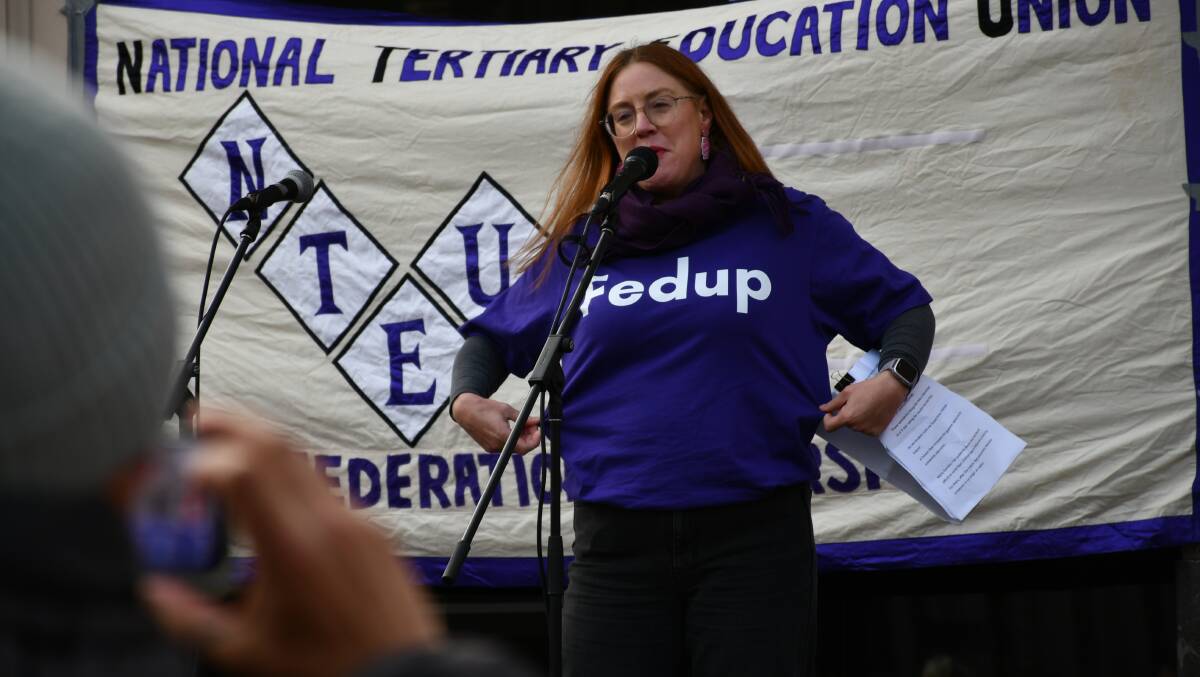 National Tertiary Education Union Federation University branch president Dr Verity Archer. Picture by Alex Dalziel