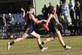 Nhill's Xavier Bone kicked eight goals in the two rounds before the round 12 WFNL bye. Picture by Lucas Holmes 