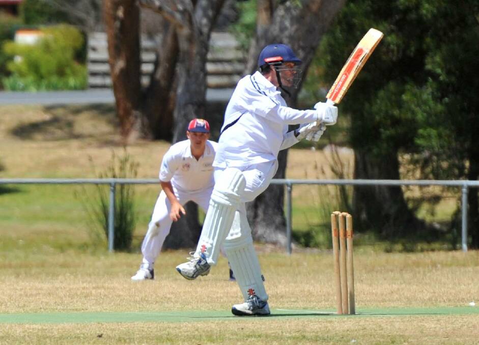  Hall Gap 1's Charlie Mcintosh carried his bat with a score of 106 against Swifts Great Western 2. Picture by Ben Fraser