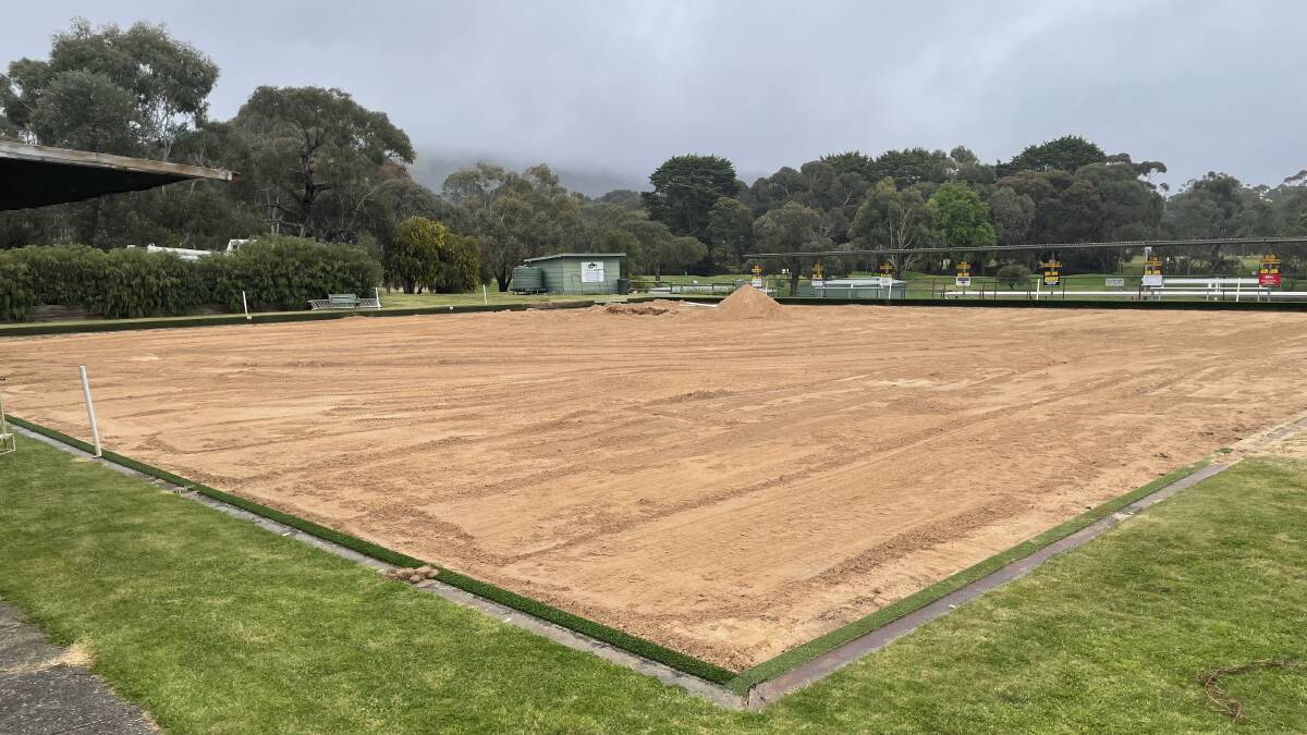 Works are underway to upgrade Chalambar Golf Club Bowling Green. Picture supplied