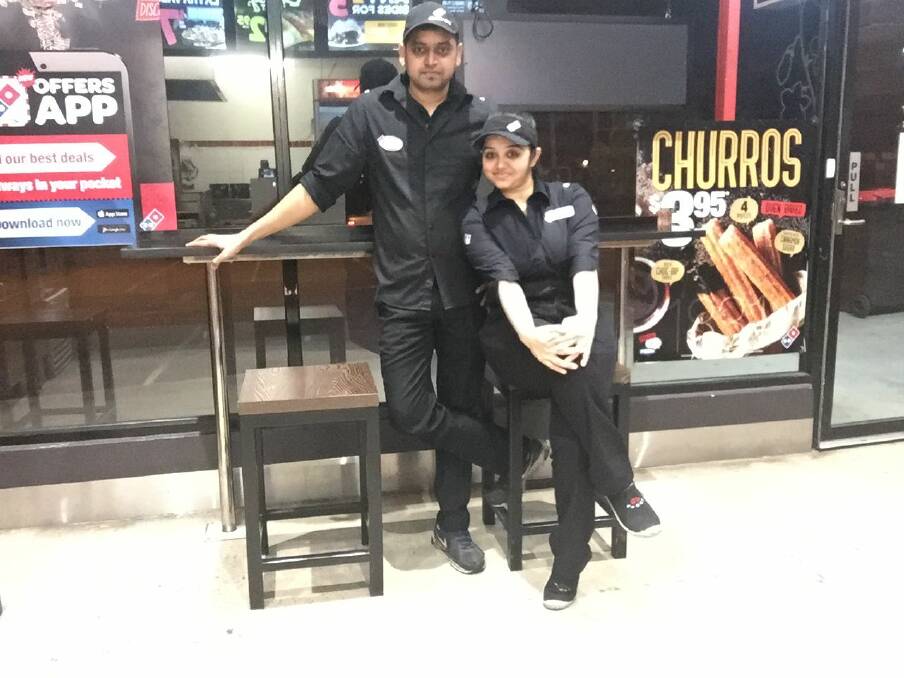 Nick Makawana and his wife Bhumika celebrate Ararat Dominos 10th anniversary this month. Picture supplied